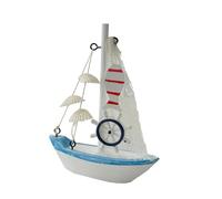 KinderCoring Barco de Vela Maqueta Artesanal de Barco Figura Decorativa de Madera Ornamentación Adecuado Oficina Fotografía Regalo, Style a, Individual