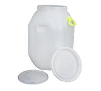 KinderCoring Barril de Agua Multifunción con Estructura Resistente HDPE Tapa Doble y Manija Apto para Almacenamiento Encurtidos Fermentación y Adecuado, 25l, Individual
