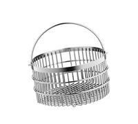 KinderCoring Cesta Expositora de Aperitivos Y Frutas, Cesta de Malla Metálica, Organización Práctica, Decoración Del Hogar, Contenedor de Alimentos de Acero , tal como se describe, 18cm con Asa