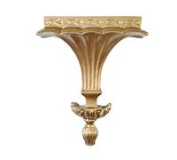 KinderCoring Estante de Pared Escultórico de Resina Estilo Europeo Repisa Mural Flotante Decorativa Estante Organizador Ornamental Soporte de Macetas para Colgar a, Dorado, Individual