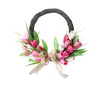 KinderCoring Guirnalda Artificial de Tulipanes Y para Primavera Y Verano, Ideal para La Puerta Principal, Decoración del Hogar, Fiestas, Jardín, Dormi, Style a, Individual