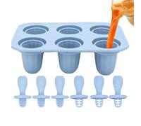 Kindereisform | 6 Fächer Kinder Eisformen - Wiederverwendbare Für Selbstgemachte Gefrorene Leckereien Und Kreative Dessertzubereitung