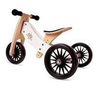 Kinderfeets Bicicleta de Equilibrio y Triciclo de Madera 2 en 1 Tiny Tot Plus - Blanco