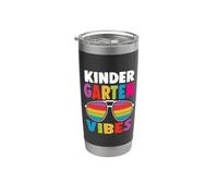 Kindergarten Back To School Sunglasses Vibes Retro First Day Vaso térmico de acero inoxidable de doble pared