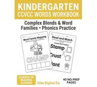 Kindergarten CCVCC Words Workbook: Advanced Blends & Phonemes Practice: Science of Reading Aligned Phonics Activity Book - Orthographic Mapping and ... Complete Science of Reading Phonics Pipeline)