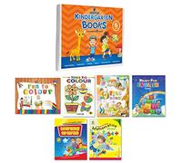 Kindergarten Class Set of 7 Books english, mathematics, writing, picture book, drawing, rhymes