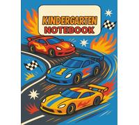 Kindergarten Composition Notebook with Dotted Midline - 120 Pages, 1-Inch Rule Primary Writing Paper with Drawing Space - Blue Top Line, Red Bottom ... Handwriting Practice, Letter Formation, and