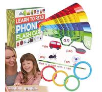 Kindergarten CVC Word Game - Phonics Flash Cards | Regalo Para Niño | Letter & Vowel Sound Recognition | Juego De Lectura Temprana Para Niños 4-8 | Herramienta De Aprendizaje Para Prek, 1, 2, Homesch