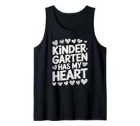 Kindergarten Has My Heart Cute Teacher Apreciación Camiseta sin Mangas