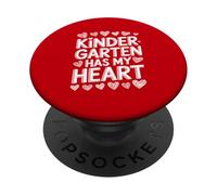 Kindergarten Has My Heart Cute Teacher Apreciación PopSockets PopGrip Adhesivo
