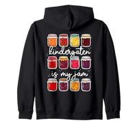 Kindergarten Is My Jam, Maestra de jardín de Infantes, Cute Groovy Sudadera con Capucha