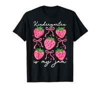 Kindergarten is My Jam Strawberry Kindergarten Maestras Mujeres Camiseta