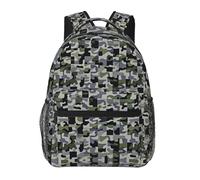 Kindergarten Mochilas Antirrobo Mochila Escolar Infantil Arte de camuflaje militar de camuflaje gris genial Portátil Daypacks para Mujeres Deportes NiñAs 29X40cm