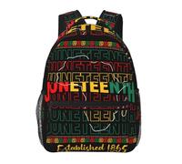 Kindergarten Mochilas Antirrobo Mochila Escolar Infantil Juneteenth Celebrando la Libertad Negra Portátil Bolsa para la Escuela para Deportes Niños Viajes 29X40cm