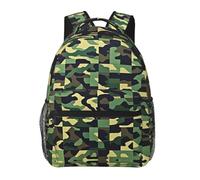 Kindergarten Mochilas Estampado Mochila Escolar Infantil Arte de camuflaje militar con camuflaje verde genial Multifuncional Bolsa para la Escuela para Mujeres NiñAs Niños 29X40cm