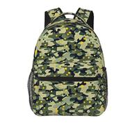 Kindergarten Mochilas Moda Mochila Escolar Infantil Arte de camuflaje militar con camuflaje verde genial Unisex Daypacks para Viajes Trabajo Diario Deportes 29X40cm