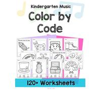 Kindergarten Music Color By Code Collection: All Year Holiday and Seasons