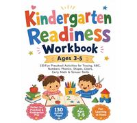 Kindergarten Preschool Education Age 3-5: 130 Fun Activities for Tracing ABC Numbers Phonics Shapes Colors Early Math & Scissor Skills (Tiny Scholars)