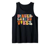 Kindergarten Vibes Camisa Retro Groovy Cute Back to School Camiseta sin Mangas