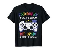 Kindergarten We Done 1st Grade Here We Come Back To School Camiseta