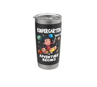 Kindergarten Where The Adventure Begins Back To School Boys Vaso térmico de acero inoxidable de doble pared