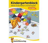 Kindergartenblock ab 3 Jahre - Meine ersten Rätsel und Denkspiele: Bunter Rätselblock ab 3 Jahre, Beschäftigung für Kinder: 616