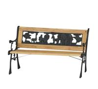 Kindergussbank Zoo-Park Hierro Antik-Grün Madera Natural, 41x84x52, 5cm Banco