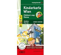 Kinderkarte Wien, Poster 1:40.000, freytag & berndt: 90 x 61 cm, mit Innenstadtplan und Stickerbogen: KK WIE 3