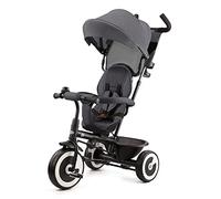 Kinderkraft Aston Triciclo Evolutivo, Bicicleta Sin Pedales, Bicicleta Bebe, Plegable, para Niños, Cinturón, con Accesorios, Portavasos, Cesta, 9 Meses a 25 kg, Gris