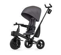 Kinderkraft Aveo 2 Pro Bebé, Plegable, Trike, Bicicleta para Niños, Triciclo Evolutivo, Bicicleta Bebe, con Accesorios Práctico, Dos Cestas, 9 Meses a 25 kg, Gris