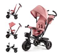Kinderkraft Aveo Bebé, Plegable, Trike, Bicicleta para Niños, Triciclo Evolutivo, Sin Pedales, Bicicleta Bebe, con Accesorios Práctico, Dos Cestas, 9 Meses a 25 kg, Rosa