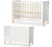 Kinderkraft Baby wooden cot NICO guardrail white - Cunas, Unisex Infantil, Blanco(white)