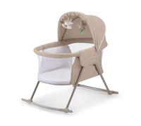 Kinderkraft Cuna 3 en 1 LOVI, cuna, cuna de viaje, balancín, fácil de plegar y desplegar, toldo ajustable, con accesorios, funda de colchón, juguetes incluidos, bolsa de transporte