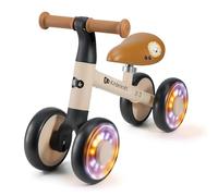 Kinderkraft Cutie Flash - Bicicleta de aprendizaje para niños, sin pedales, ruedas con luces LED, diseño moderno, construcción segura, para niños a partir de 1 año, color beige