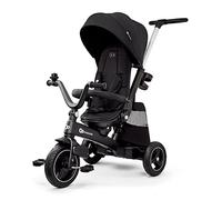 Kinderkraft EASYTWIST Triciclo Infantil, con Accesorios, Ventana de Techo, Cinturones de Seguridad, rotación de 360 Grados, Rueda Libre, Barra de Empuje, a Partir de 9 Meses hasta 5 años, Negro