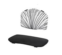 Kinderkraft ENOCK Cojín para trona, Cojín acolchado para amortiguar la madera, Reductor de Asiento 2 piezas, Blandos y Cómodos, Cintas de fijación, Fáciles de limpiar, Negro