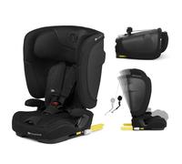 Kinderkraft FIX2GO Silla infantil i-size, 76-150 cm, base Isofix, Top Tether, sensores electrónicos, hasta aprox. 12 años, sistemas de seguridad, tapizados premium, reclinables, Negro