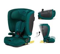 Kinderkraft FIX2GO Silla infantil i-size, 76-150 cm, base Isofix, Top Tether, sensores electrónicos, hasta aprox. 12 años, sistemas de seguridad, tapizados premium, reclinables, Verde