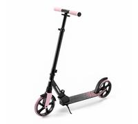 Kinderkraft Freely hasta 100 kg, Patinete, Patinete Plegable, para Niños a Partir de 5 años y Adultos, Ruedas Grandes de PU de 20 cm, Altura del Manillar Ajustable de 82 cm a 105 cm, Rosa