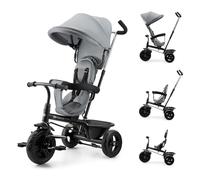 Kinderkraft Freeway 2, Triciclo Evolutivo para Bebé, Asiento Giratorio 360°, Pedales Libres, Arnés de 3 Puntos, Freno Central, 9 Meses a 5 Años, Rosa