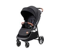 kk Kinderkraft GRANDE PLUS Silla de Paseo ligera desde Nacimiento hasta 22 kg, Plegado con una sola mano, Posición tumbada, Suspensión de todas ruedas, Capota grande XL, Negro