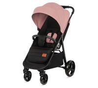 Kinderkraft GRANDE PLUS Silla de Paseo ligera desde Nacimiento hasta 22 kg, Plegado con una sola mano, Posición tumbada, Suspensión de todas ruedas, Capota grande XL, Rosa