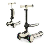 Kinderkraft HALLEY, Patinete 2 en 1, Para Niños, Ajustable, Draisienne, Triciclo, Multifuncional, Bici, 3 Ruedas, LED, De 2 años hasta 50 kilos