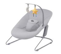 KinderKraft Hamaca bebé CALMEE, Balanceo natural, Asiento ajustable, Juguetes, Gris