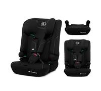 Kinderkraft I-COMFY, Silla de coche, Para niños, Ajustable (76-150 cm), Respaldo ajustable, Cinturón de seguridad de 5 puntos, SISTEMA EASY GROW, Fácil instalación, Negro