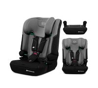 Kinderkraft I-COMFY, Silla de coche, Para niños, Ajustable (76-150 cm), Respaldo ajustable, Cinturón de seguridad de 5 puntos, SISTEMA EASY GROW, Fácil instalación, Gris oscuro