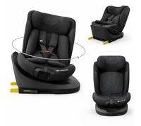 Kinderkraft I-GROW 2 PLUS Silla de coche, I-SIZE 40-150 cm, Isofix, Silla coche bebé, para niños, Ajustable, Sillade, RWF, FWF, Universal para coche, Asiento, 360º, Grupo 0+/1/2/3, 0-36 kg, Negro