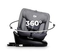 Kinderkraft I-GROW Silla de coche, I-SIZE 40-150 cm, Isofix, Silla coche bebé, para niños, Ajustable, Sillade, RWF, FWF, Universal para coche, Asiento, 360º, Grupo 0+/1/2/3, 0-36 kg, Gris