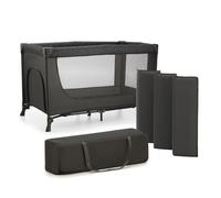 Kinderkraft Joy Light Cuna de Viaje, Parque Cuna bebé Desde Nacimiento hasta 25 kg, Plegado rápido y fácil, Entrada Lateral, Bolsa de Viaje, Gris