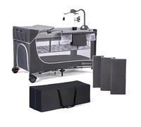 Cuna de Viaje con accesorios LEODY gris